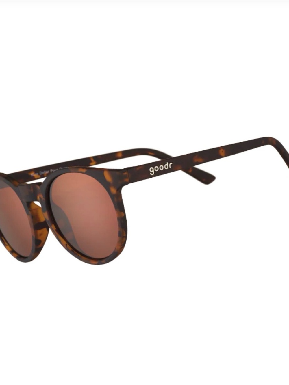 Goodr Nine Dollar Pour Over Tortoiseshell Sunglasses with Brown Lenses
